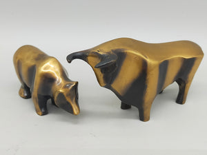 Modernes Börsenfiguren Set Bulle und Bär  Börse & Dax