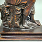 Antike Bronze Skulptur Sitzende Diana – Klassisches Design