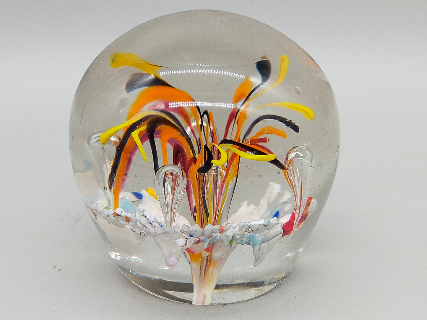 Edler Murano Glas Briefbeschwerer Set – Farbenfrohe Millefiori Kunst