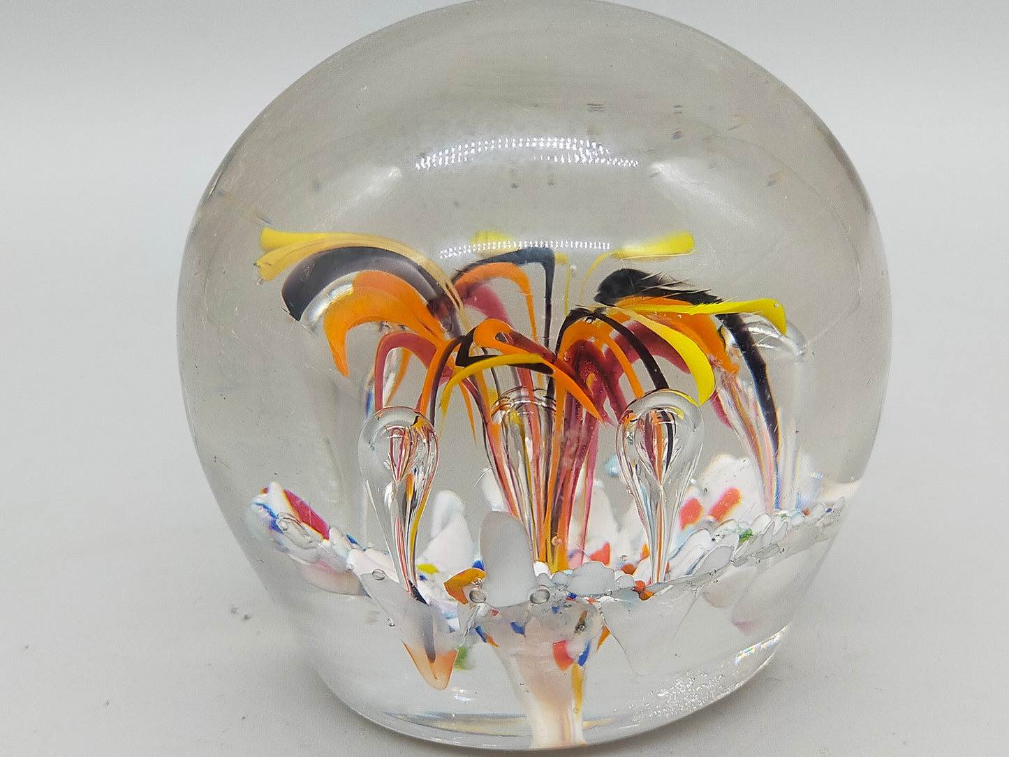 Edler Murano Glas Briefbeschwerer Set – Farbenfrohe Millefiori Kunst