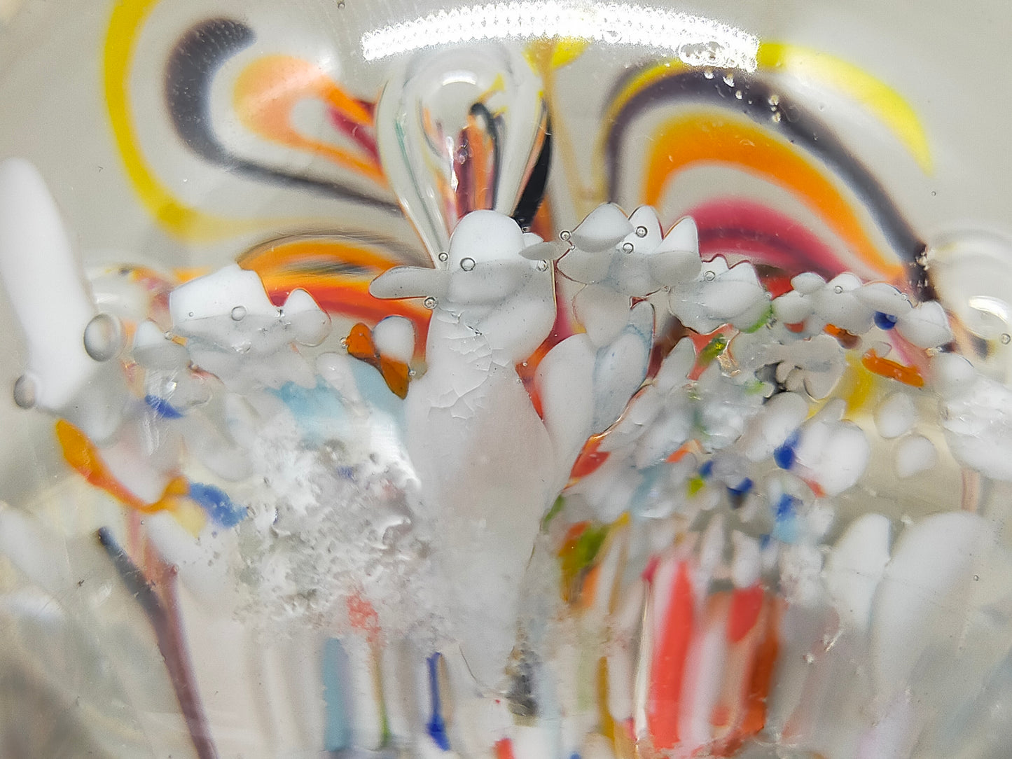 Edler Murano Glas Briefbeschwerer Set – Farbenfrohe Millefiori Kunst