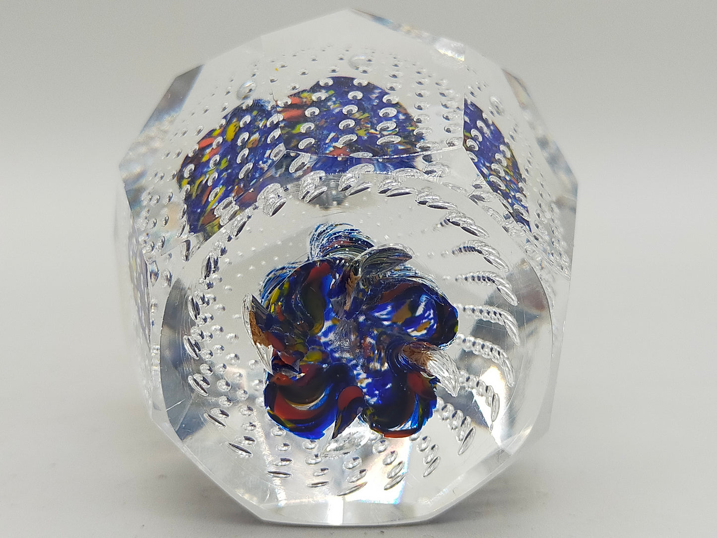 Edler Murano Glas Briefbeschwerer Set – Farbenfrohe Millefiori Kunst