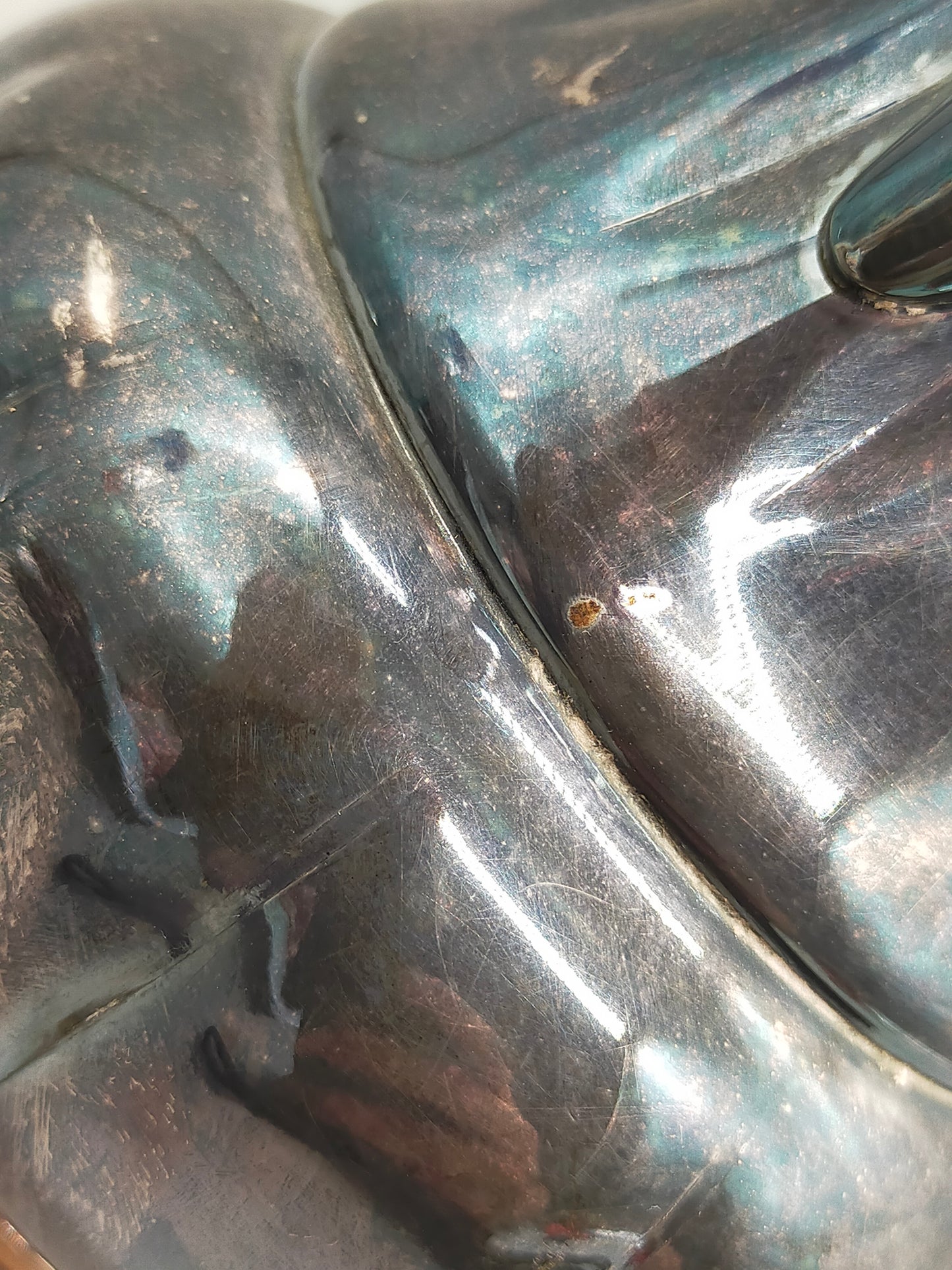 Antike Primrose Plate Kaffeekanne – Versilbert auf Kupfer