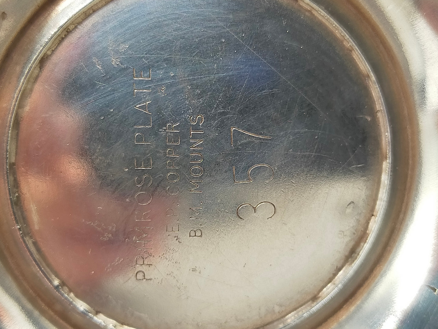 Antike Primrose Plate Kaffeekanne – Versilbert auf Kupfer