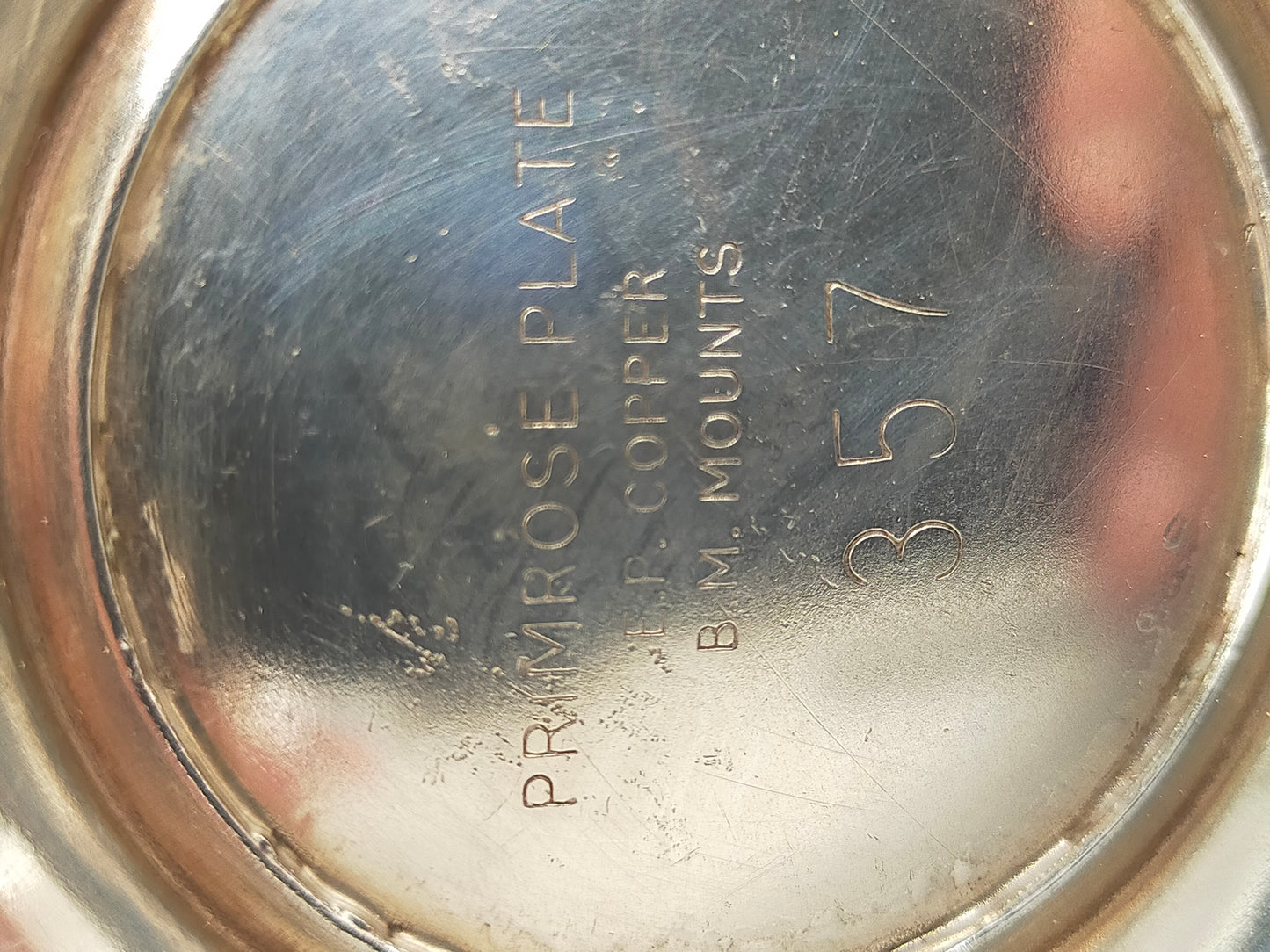 Antike Primrose Plate Kaffeekanne – Versilbert auf Kupfer