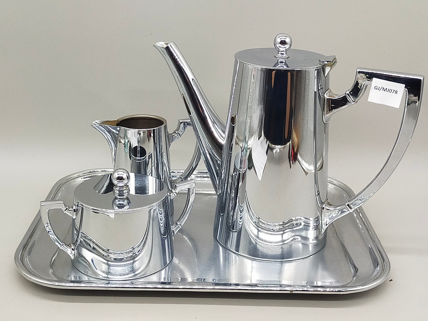 Fleitmann & Witte Art Déco Tee- & Kaffee Set – Versilbert 4-teilig