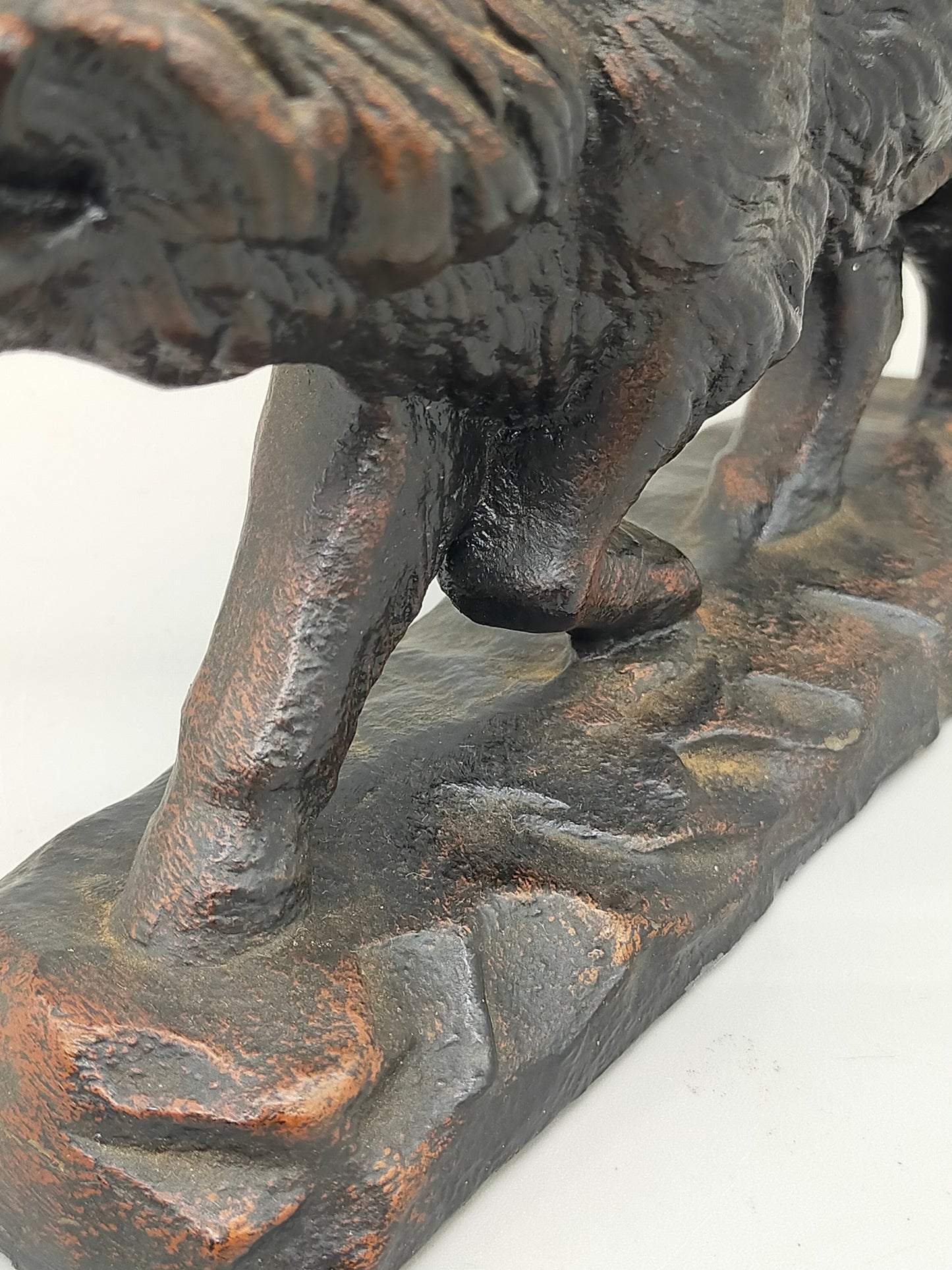 Massive Wildschwein Skulptur Bronze Dekoration – Rustikaler Keiler