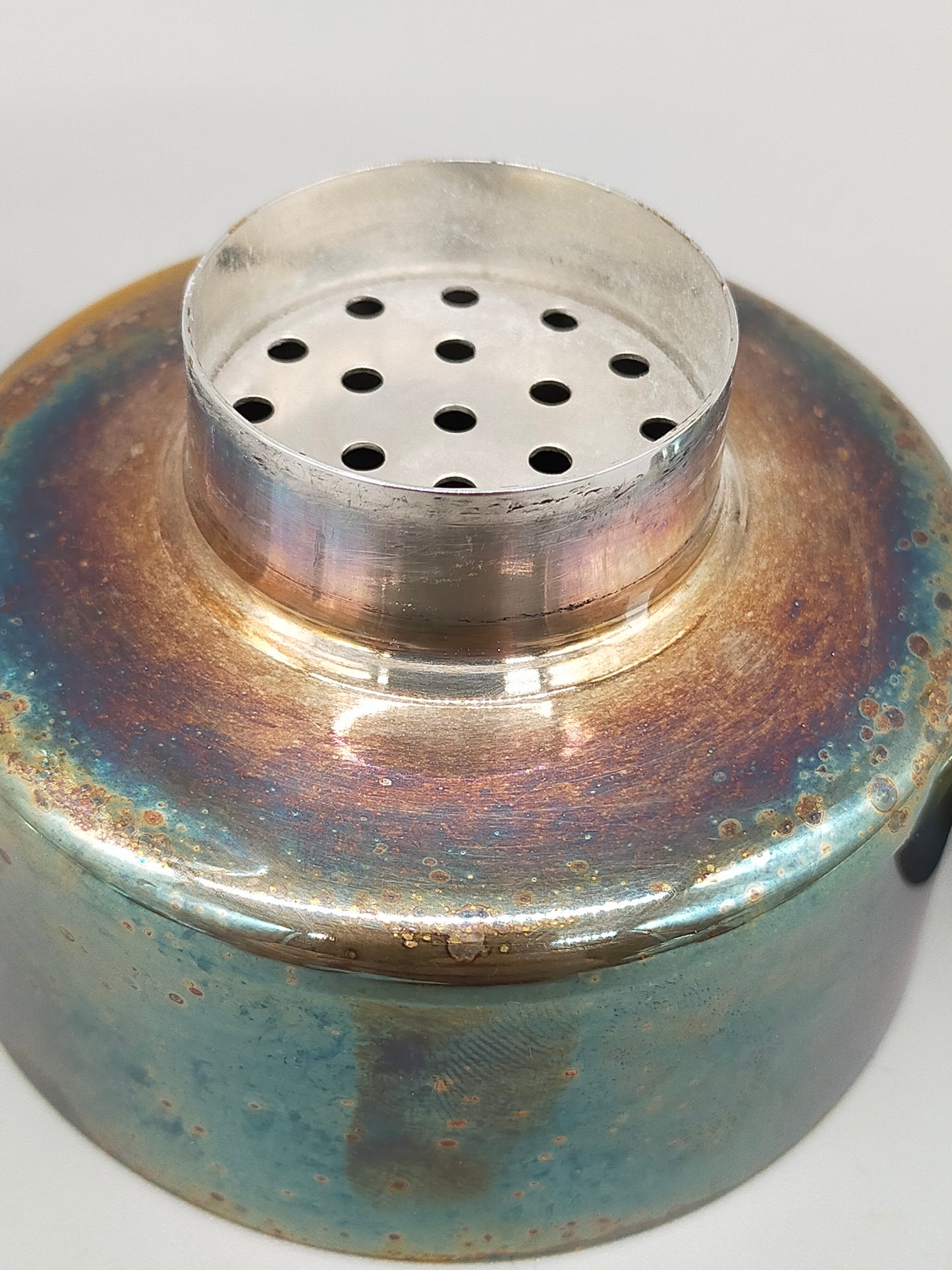 Vintage Cocktailshaker aus Crackle-Glas – Mid-Century Bar-Accessoire