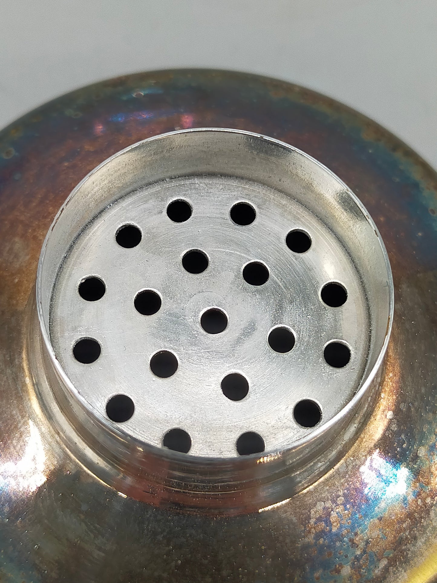 Vintage Cocktailshaker aus Crackle-Glas – Mid-Century Bar-Accessoire