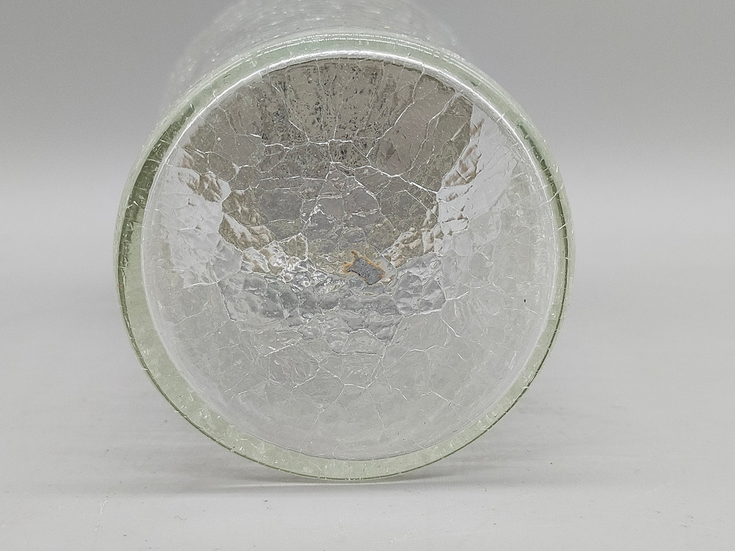 Vintage Cocktailshaker aus Crackle-Glas – Mid-Century Bar-Accessoire