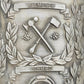 Prunkvoller SKS Zinn krug – Relief mit Zunftwappen der Handwerker