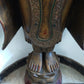 Große Buddha Statue aus Holz – Handgefertigte Tempelfigur mit Perlenkette