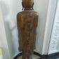 Große Buddha Statue aus Holz – Handgefertigte Tempelfigur mit Perlenkette