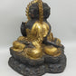 Antike Doppel-Buddha Statue – Spirituelle Kunst aus Bronze & Gold-Finish