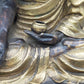 Antike Doppel-Buddha Statue – Spirituelle Kunst aus Bronze & Gold-Finish