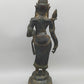 Antike Bronze Statue Phareon Lady – Stehende Figur im Khmer Stil