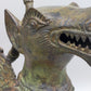 Antike Bronze Skulptur Geflügelter Löwe – Mystische Wächterfigur