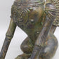 Antike Bronze Skulptur Geflügelter Löwe – Mystische Wächterfigur