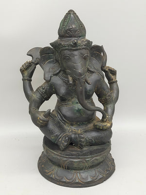 Antike Ganesha Bronze Statue – Spirituelle Deko & Handwerkskunst