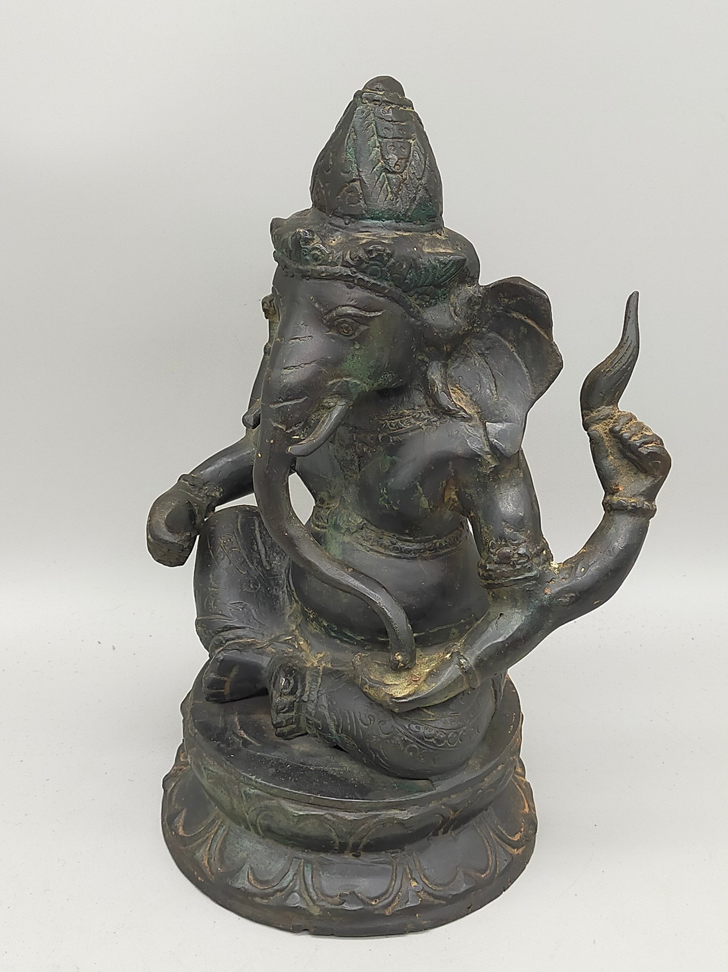 Antike Ganesha Bronze Statue – Spirituelle Deko & Handwerkskunst