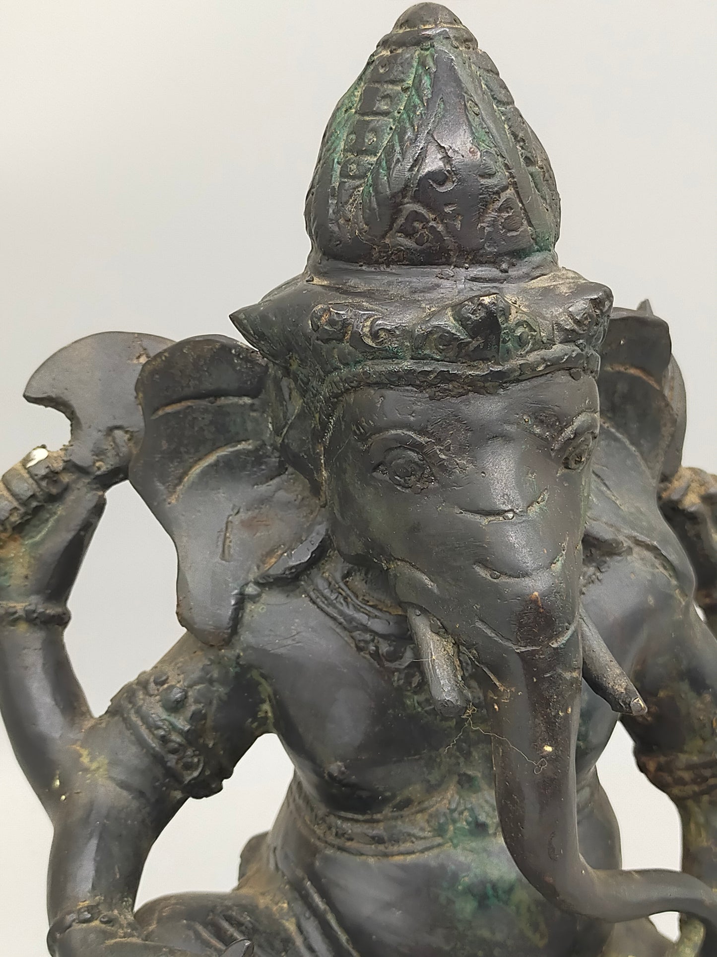 Antike Ganesha Bronze Statue – Spirituelle Deko & Handwerkskunst