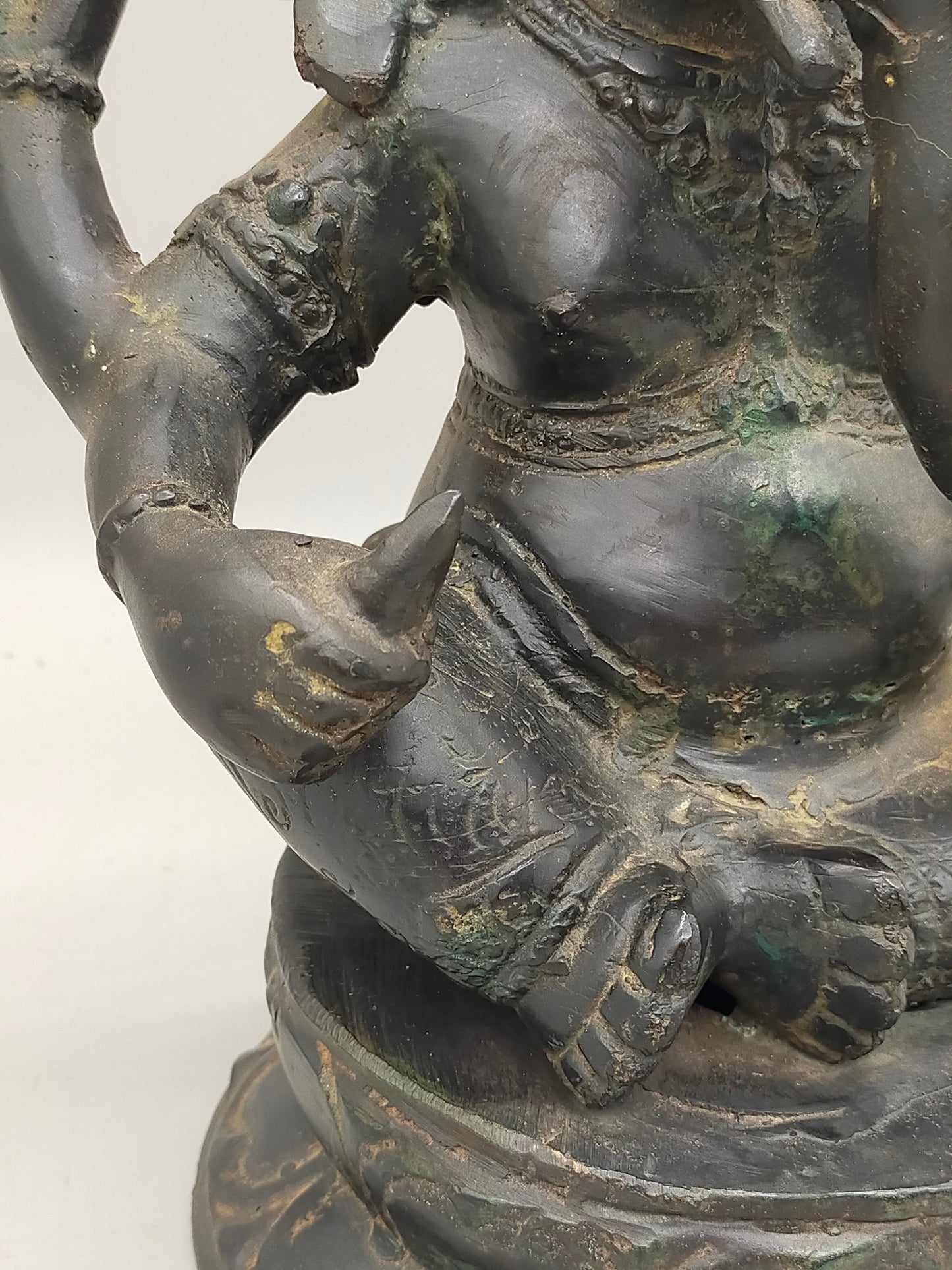 Antike Ganesha Bronze Statue – Spirituelle Deko & Handwerkskunst
