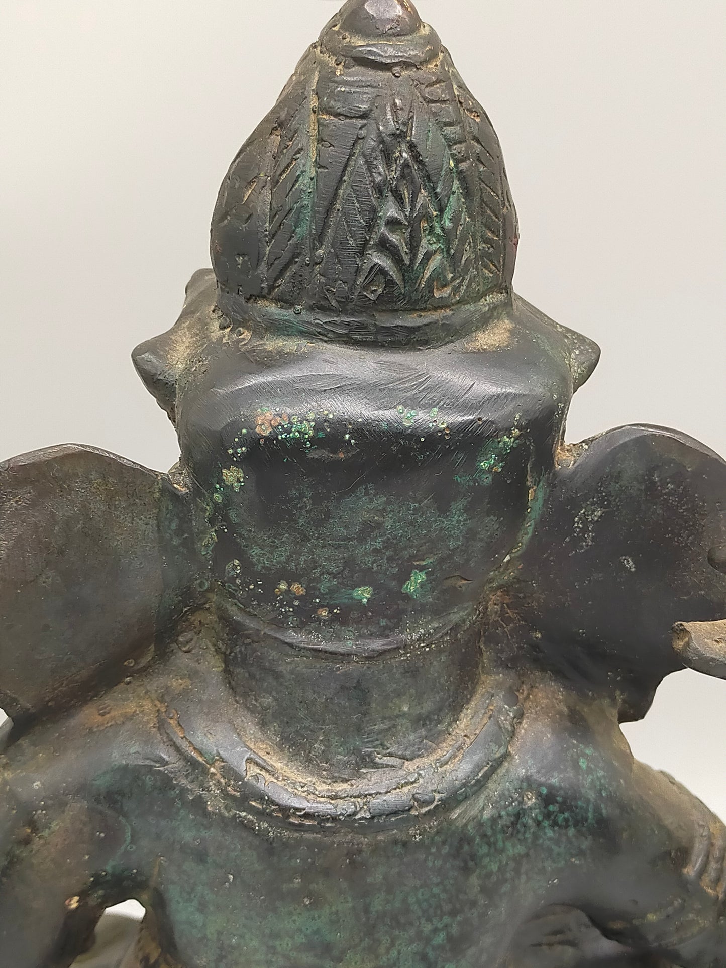 Antike Ganesha Bronze Statue – Spirituelle Deko & Handwerkskunst