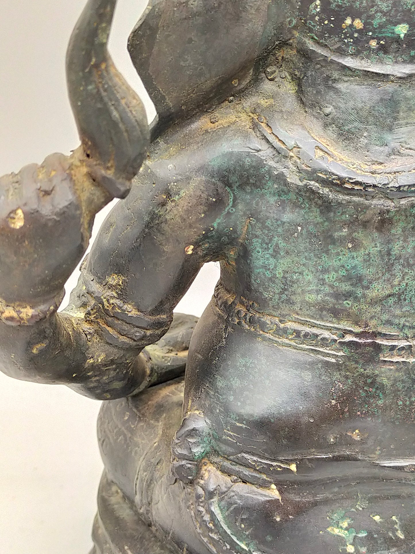 Antike Ganesha Bronze Statue – Spirituelle Deko & Handwerkskunst