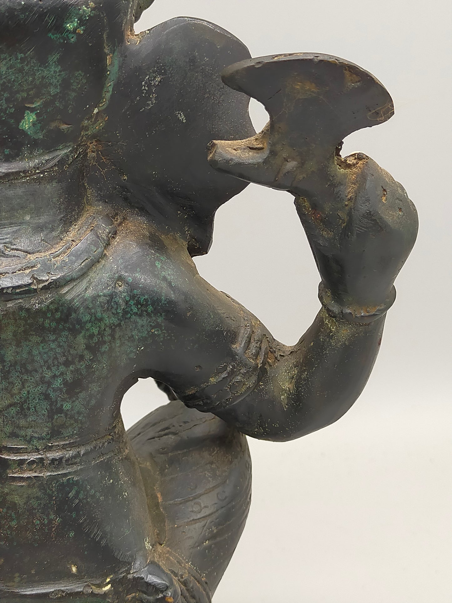 Antike Ganesha Bronze Statue – Spirituelle Deko & Handwerkskunst