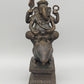 Antike Ganesha Statue auf Ratte – Detailreiche Bronze Figur aus Indien