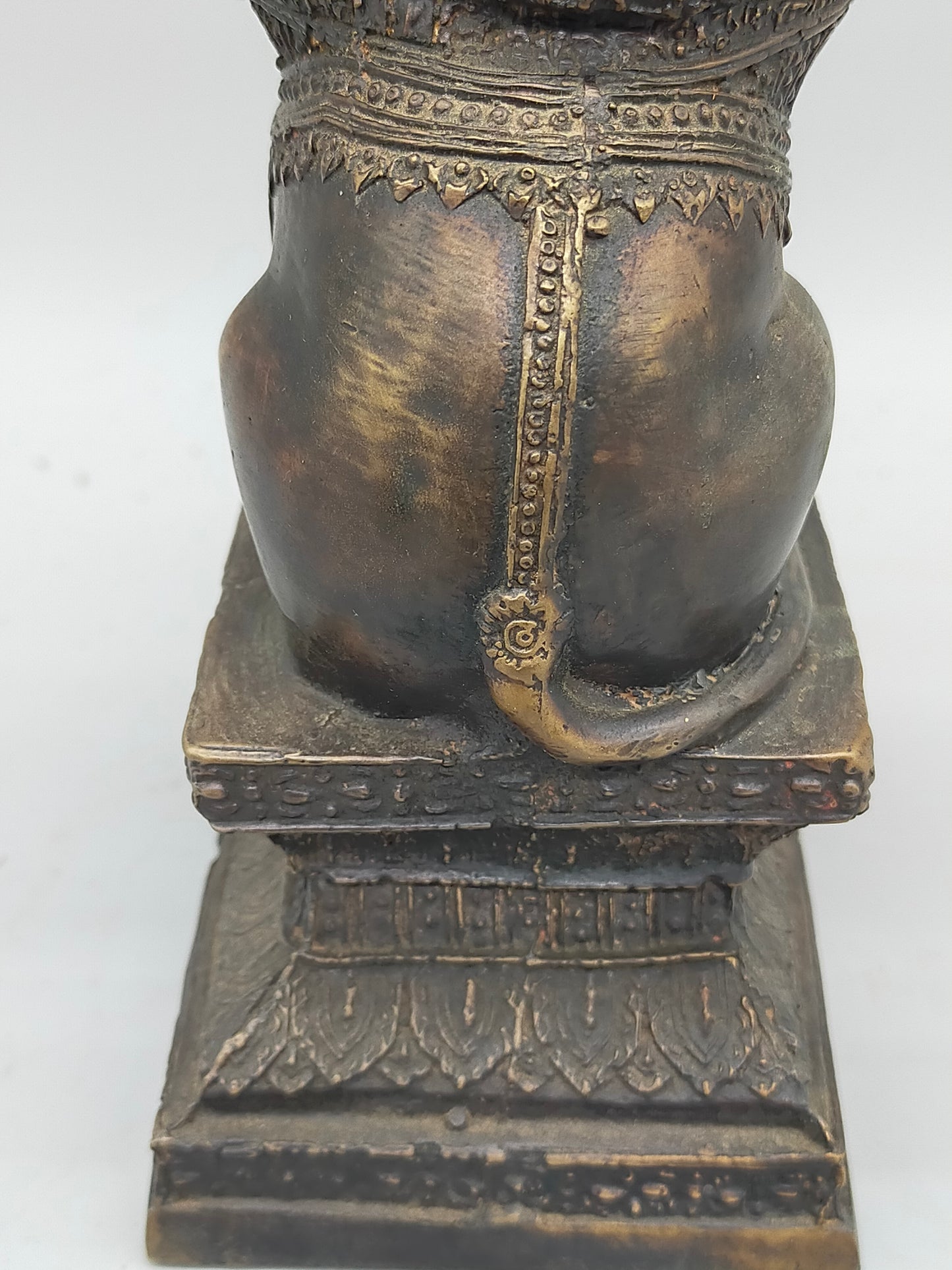 Antike Ganesha Statue auf Ratte – Detailreiche Bronze Figur aus Indien