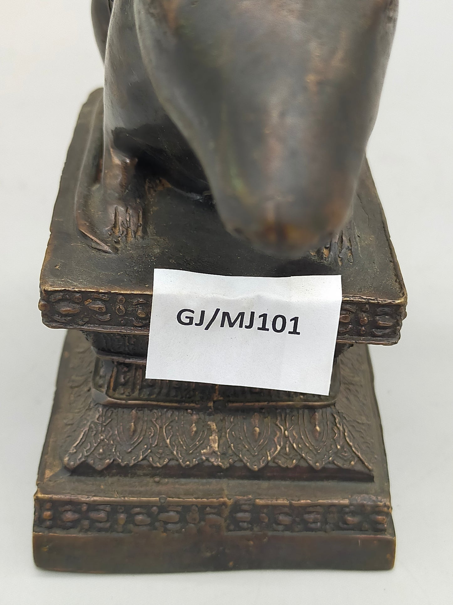 Antike Ganesha Statue auf Ratte – Detailreiche Bronze Figur aus Indien