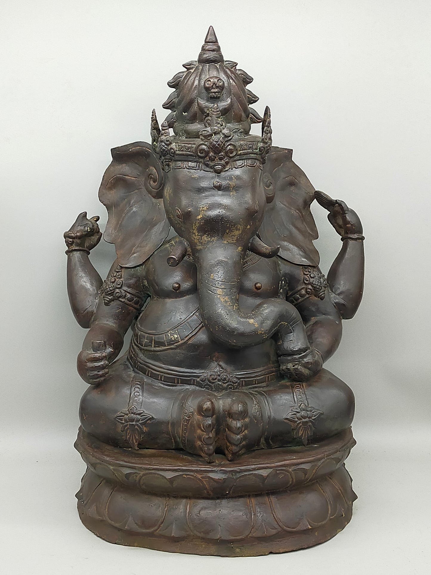 Prunkvolle Ganesha Statue aus Bronze – Spirituelle Eleganz für Ihr Zuhause