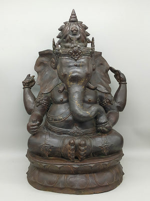 Prunkvolle Ganesha Statue aus Bronze – Spirituelle Eleganz für Ihr Zuhause