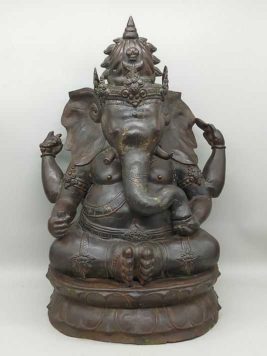 Prunkvolle Ganesha Statue aus Bronze – Spirituelle Eleganz für Ihr Zuhause