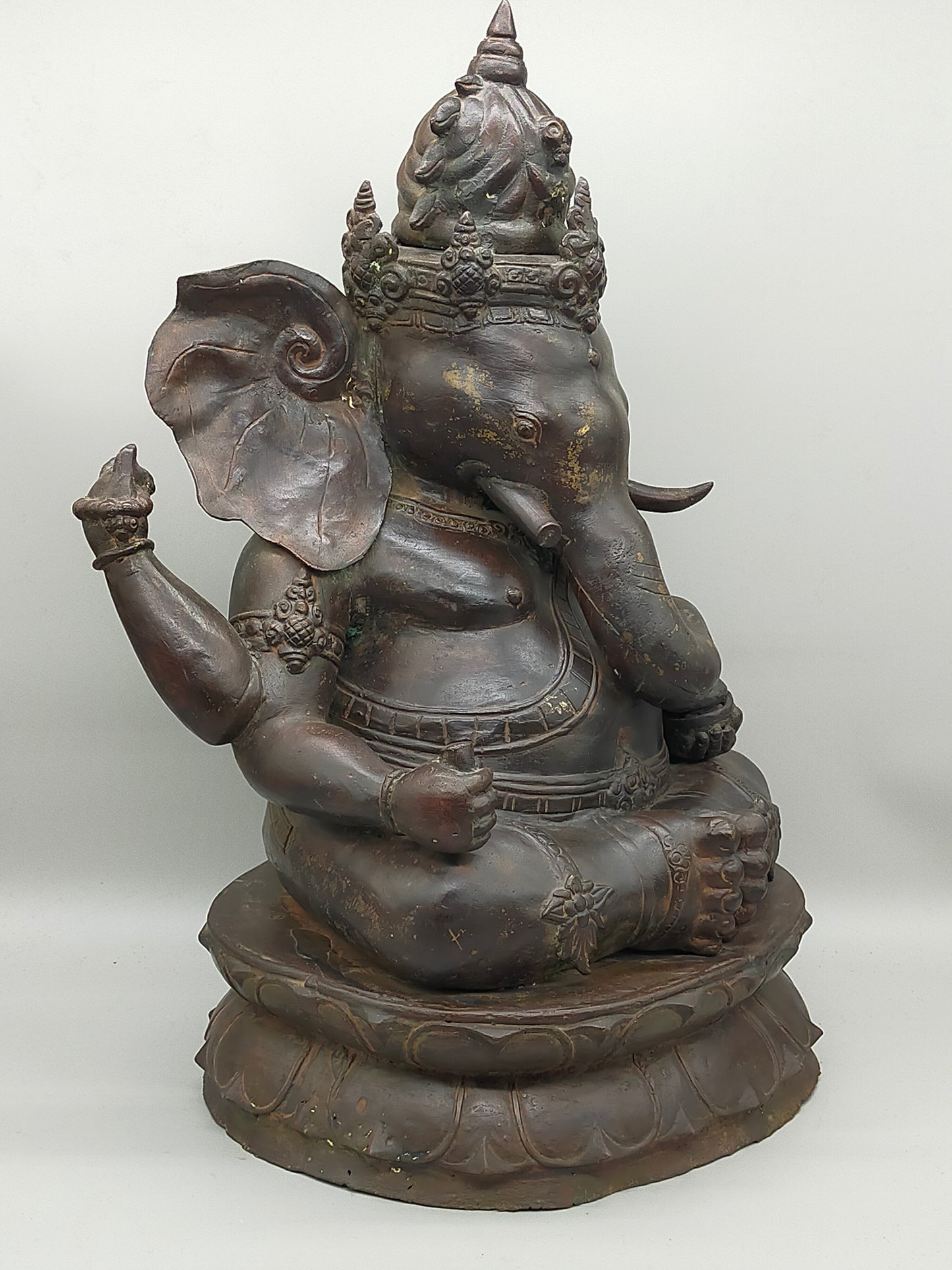 Prunkvolle Ganesha Statue aus Bronze – Spirituelle Eleganz für Ihr Zuhause