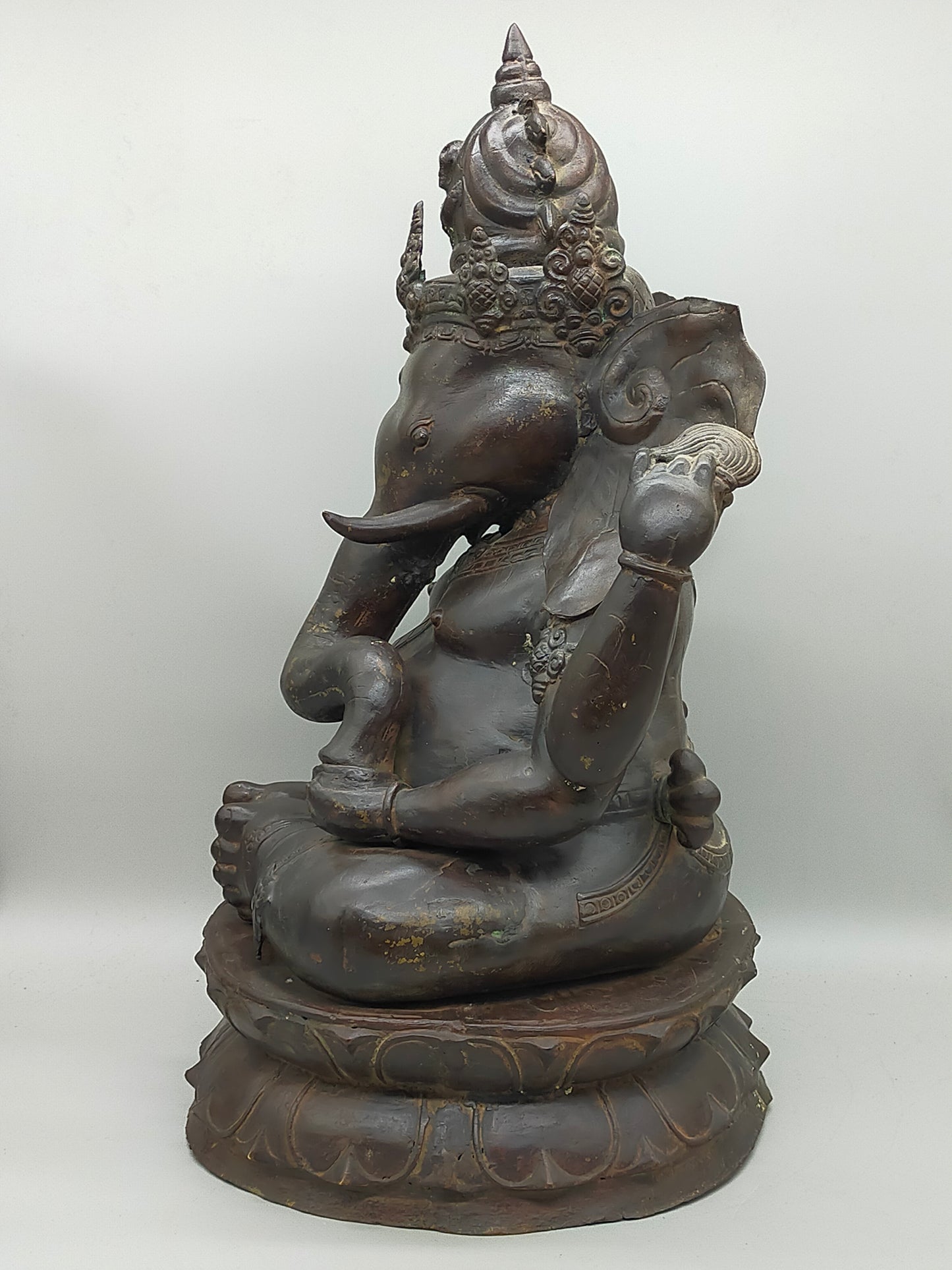Prunkvolle Ganesha Statue aus Bronze – Spirituelle Eleganz für Ihr Zuhause