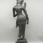 Antike Bronze Statue – Grazile Phareon Frauenfigur auf Lotossockel