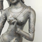 Antike Bronze Statue – Grazile Phareon Frauenfigur auf Lotossockel
