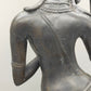Antike Bronze Statue – Grazile Phareon Frauenfigur auf Lotossockel