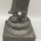 Antike Bronze Statue – Grazile Phareon Frauenfigur auf Lotossockel