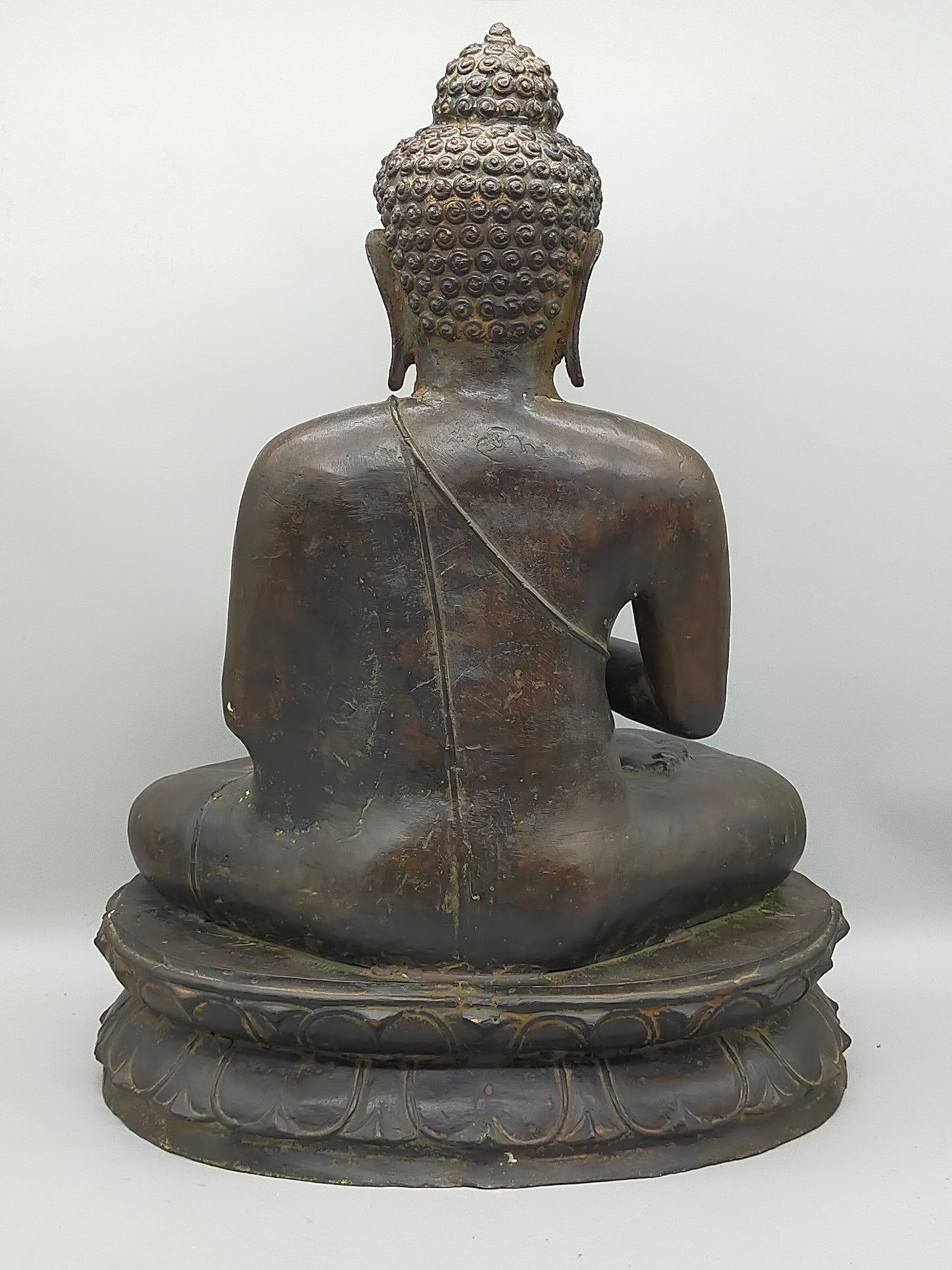 Große Antik Buddha Statue aus Bronze – Spirituelle Dekoration
