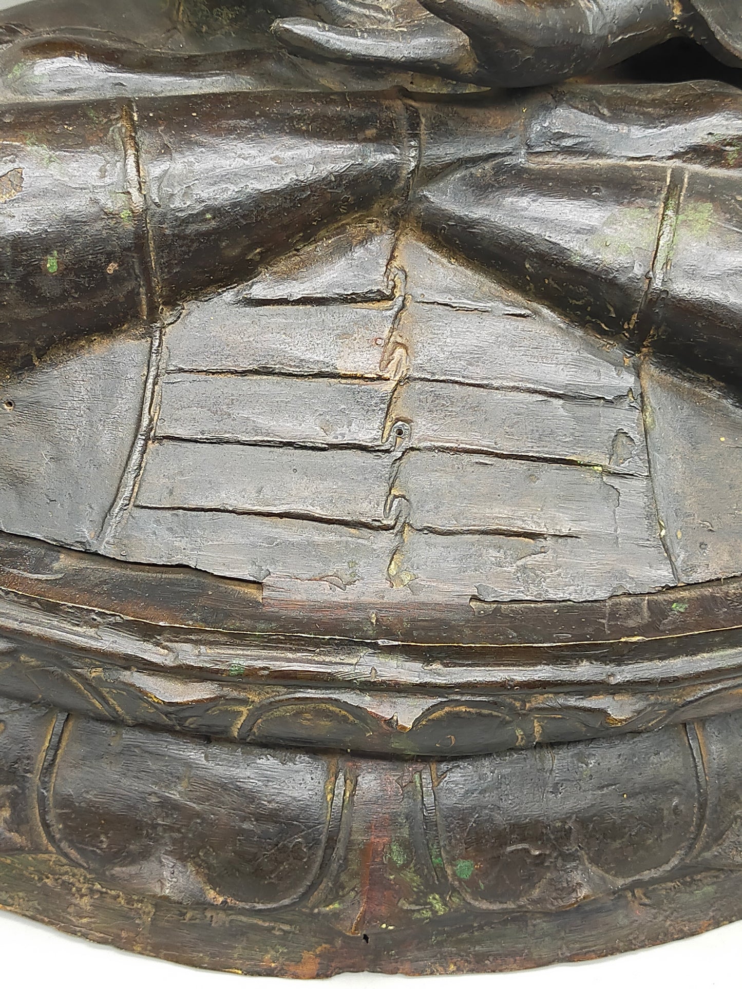 Große Antik Buddha Statue aus Bronze – Spirituelle Dekoration