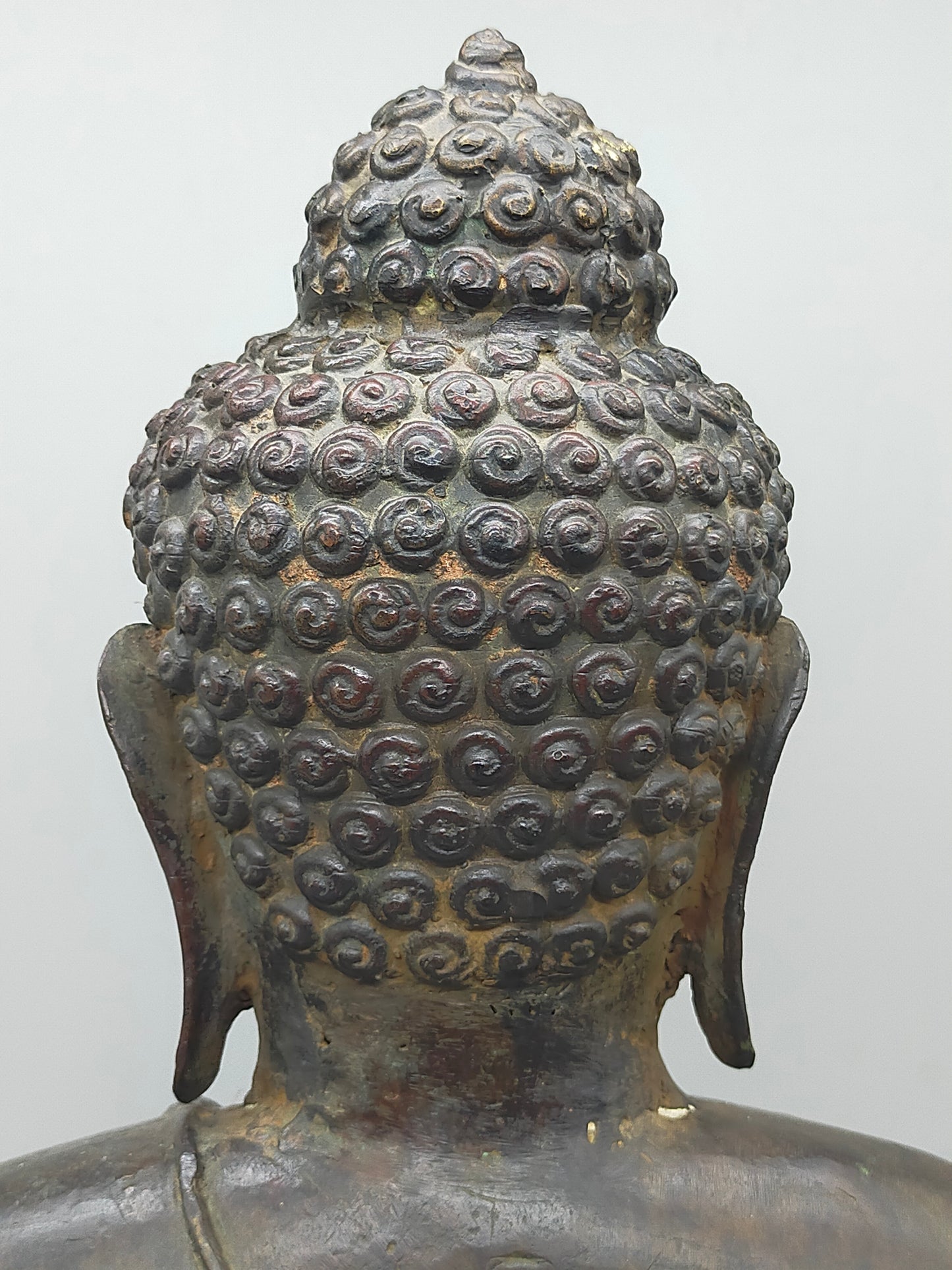 Große Antik Buddha Statue aus Bronze – Spirituelle Dekoration