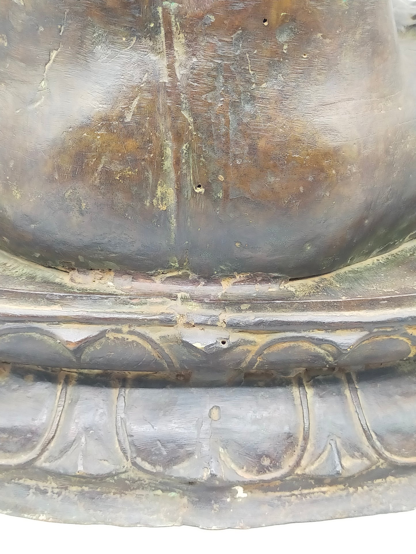 Große Antik Buddha Statue aus Bronze – Spirituelle Dekoration