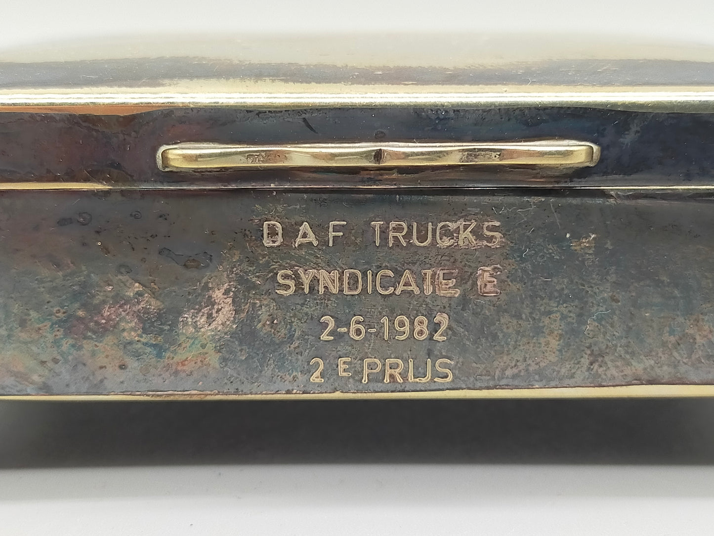 Titel Antike Aristocrat Schatulle – DAF Trucks Gedenkbox 1982 Versilbert