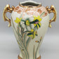 Antike RS Germany Henkel Vase – Florales Narzissen Dekor mit Goldrand