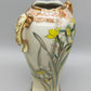 Antike RS Germany Henkel Vase – Florales Narzissen Dekor mit Goldrand