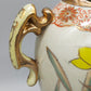 Antike RS Germany Henkel Vase – Florales Narzissen Dekor mit Goldrand