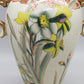 Antike RS Germany Henkel Vase – Florales Narzissen Dekor mit Goldrand